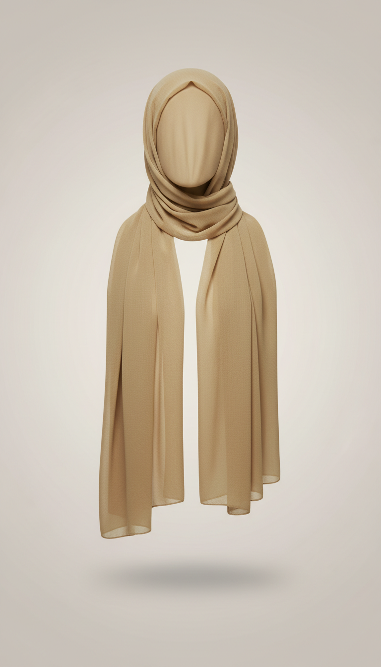 Muted Gold Chiffon Hijab