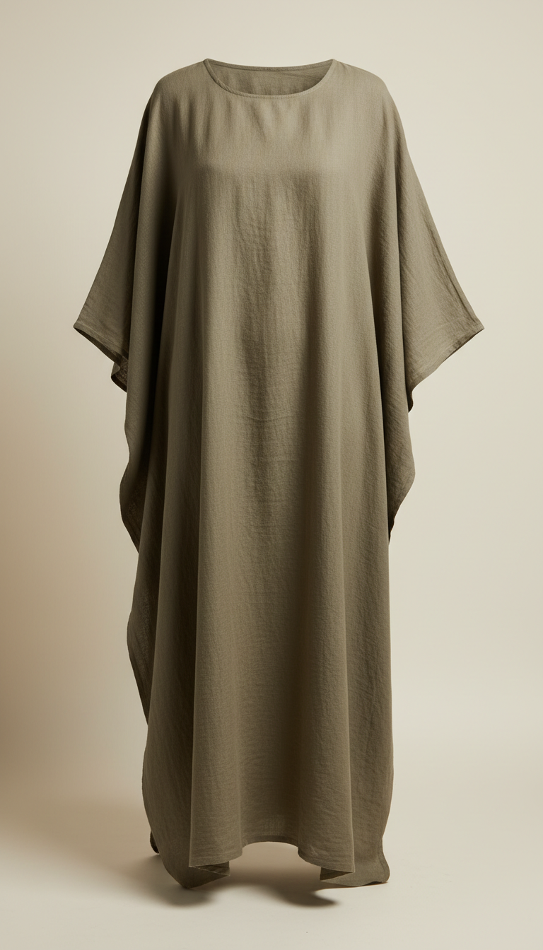 Olive Taupe Textured Kaftan