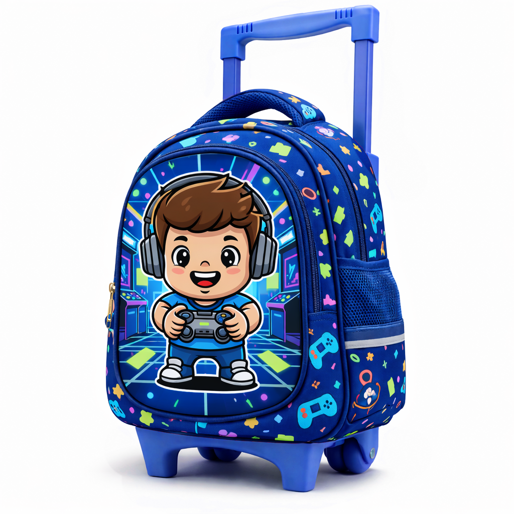 Cartable trolley enfant 3D - Modèle Super-Héros Glace