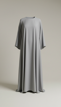 Mist Grey Crepe Abaya