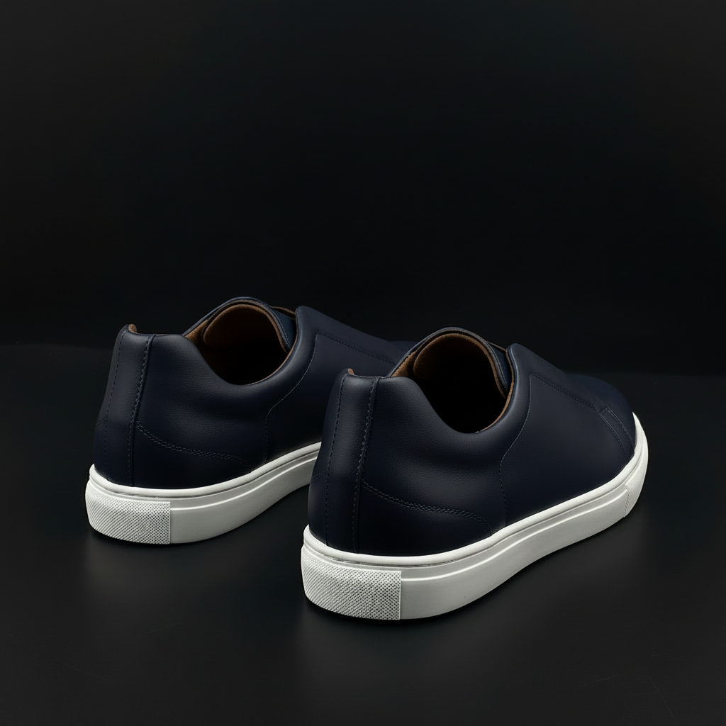 Sneaker Urban bleu marine vue arrière sur fond noir